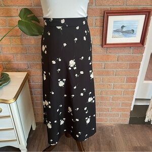 Elodie Black Floral Maxi Skirt Size XS